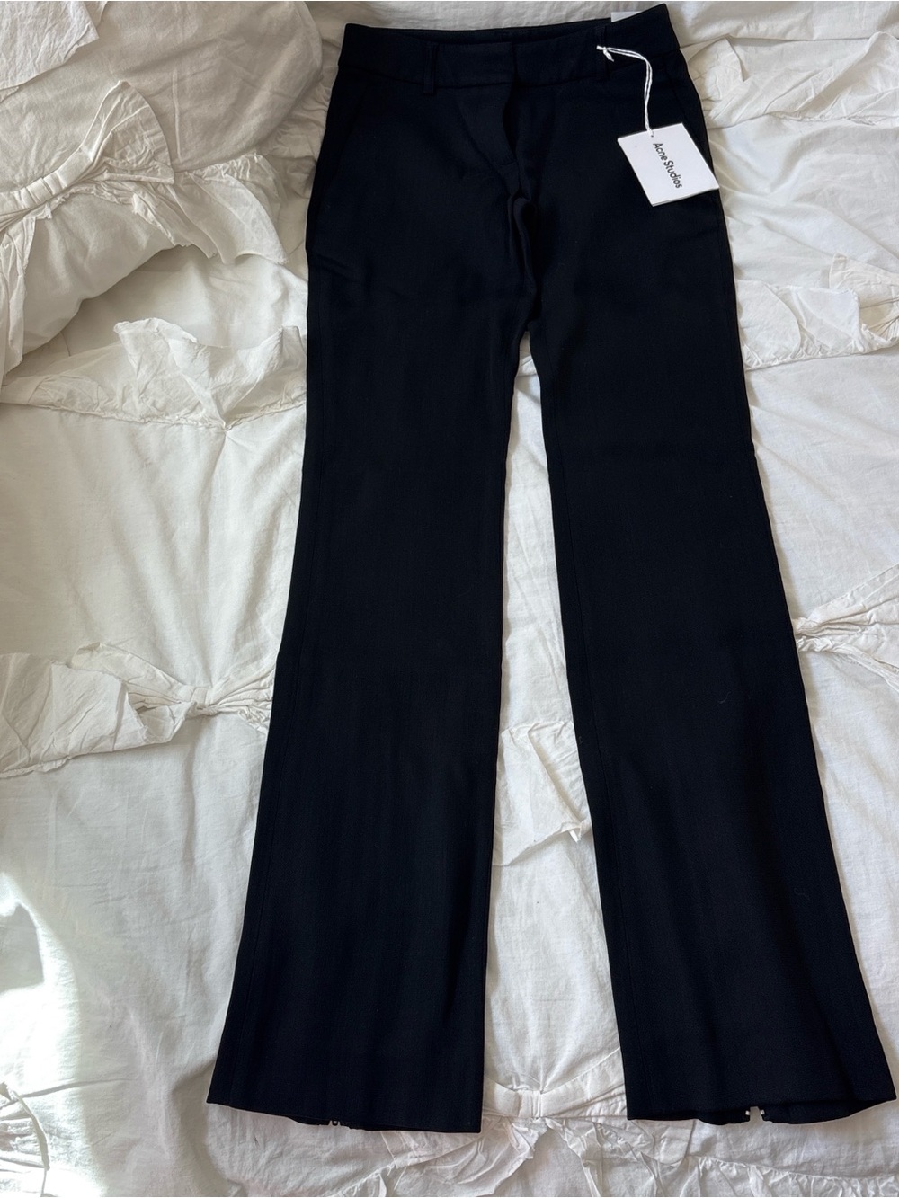 Acne Studios Black Flared Dress Pants